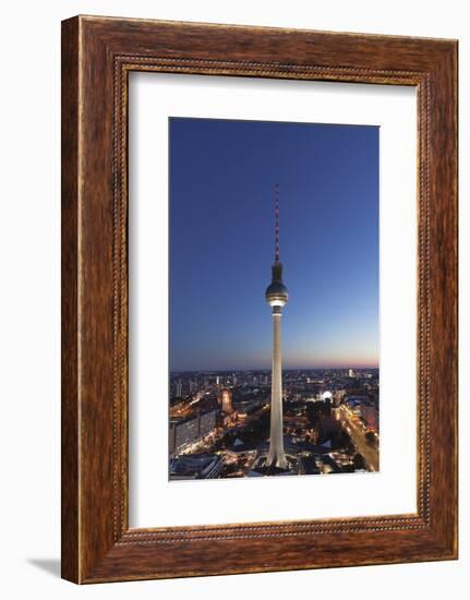 View from the Hotel Park Inn on the Alexanderplatz with Television Tower, Berlin, Germany-Markus Lange-Framed Photographic Print