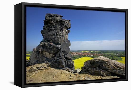 View from the Mittelsteine of the Teufelsmauer, Saxony-Anhalt-Uwe Steffens-Framed Premier Image Canvas