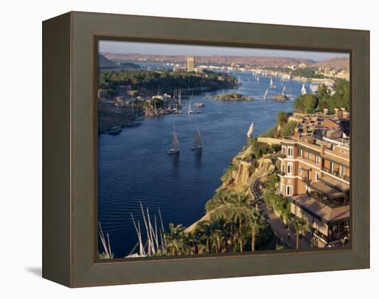 View from the New Cataract Hotel of the River Nile at Aswan, Egypt, North Africa, Africa-Harding Robert-Framed Premier Image Canvas