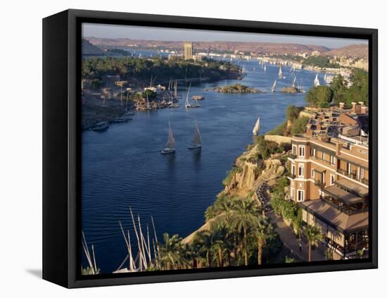 View from the New Cataract Hotel of the River Nile at Aswan, Egypt, North Africa, Africa-Harding Robert-Framed Premier Image Canvas