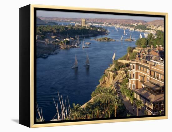 View from the New Cataract Hotel of the River Nile at Aswan, Egypt, North Africa, Africa-Harding Robert-Framed Premier Image Canvas