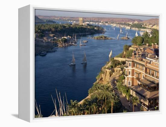 View from the New Cataract Hotel of the River Nile at Aswan, Egypt, North Africa, Africa-Harding Robert-Framed Premier Image Canvas