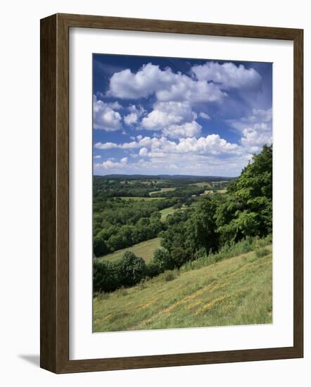 View from the North Downs Near Dorking, Surrey, England, United Kingdom-John Miller-Framed Photographic Print