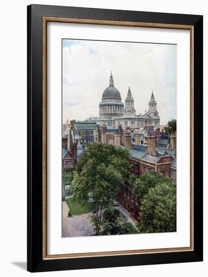 View from the Old Bailey Towards St Paul's Cathedral, London, C1930S-WS Campbell-Framed Giclee Print