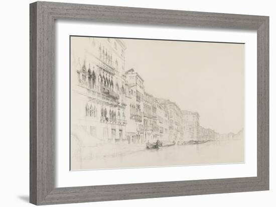 View from the Palazzo Bembo to the Palazzo Grimani-John Ruskin-Framed Giclee Print