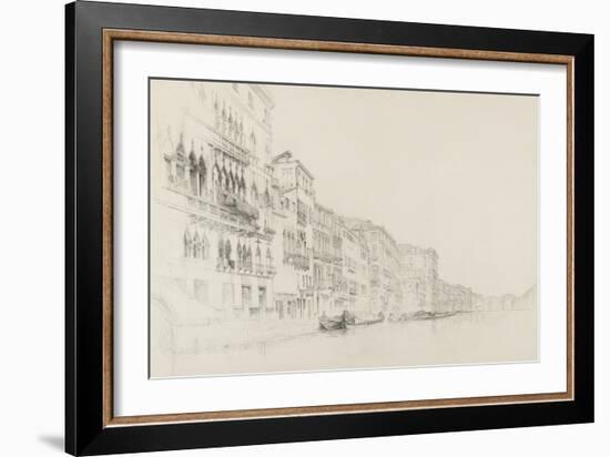 View from the Palazzo Bembo to the Palazzo Grimani-John Ruskin-Framed Giclee Print