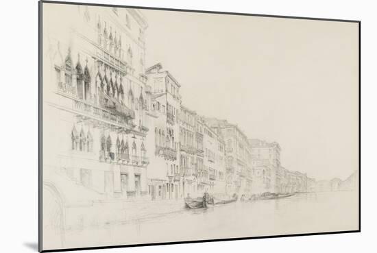 View from the Palazzo Bembo to the Palazzo Grimani-John Ruskin-Mounted Giclee Print