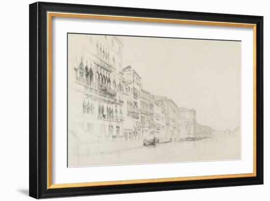 View from the Palazzo Bembo to the Palazzo Grimani-John Ruskin-Framed Giclee Print