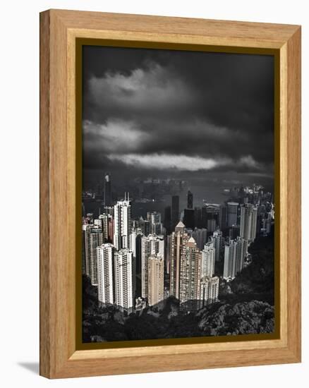 View from the Peak, Hong Kong, China-Julie Eggers-Framed Premier Image Canvas