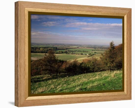 View from the Pegston Hills, of Hertfordshire and Bedfordshire, UK-David Hughes-Framed Premier Image Canvas