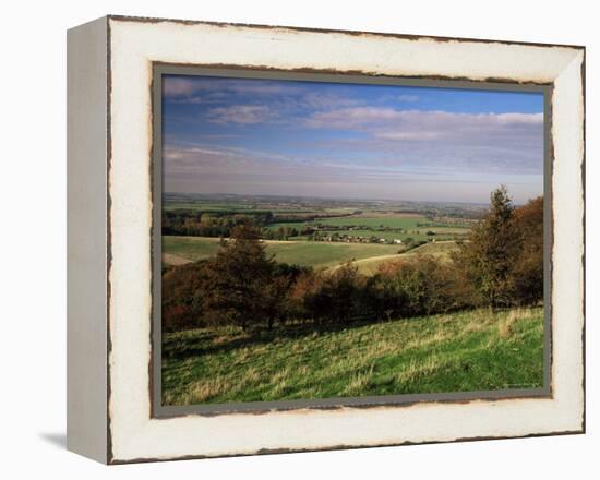 View from the Pegston Hills, of Hertfordshire and Bedfordshire, UK-David Hughes-Framed Premier Image Canvas