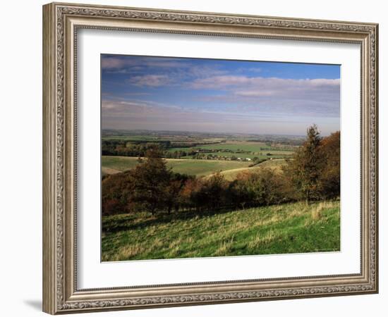 View from the Pegston Hills, of Hertfordshire and Bedfordshire, UK-David Hughes-Framed Photographic Print