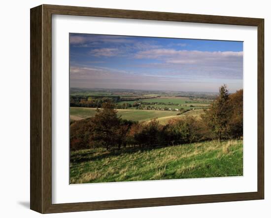 View from the Pegston Hills, of Hertfordshire and Bedfordshire, UK-David Hughes-Framed Photographic Print