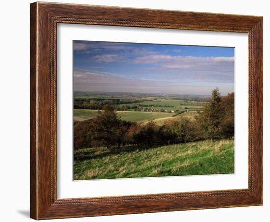 View from the Pegston Hills, of Hertfordshire and Bedfordshire, UK-David Hughes-Framed Photographic Print