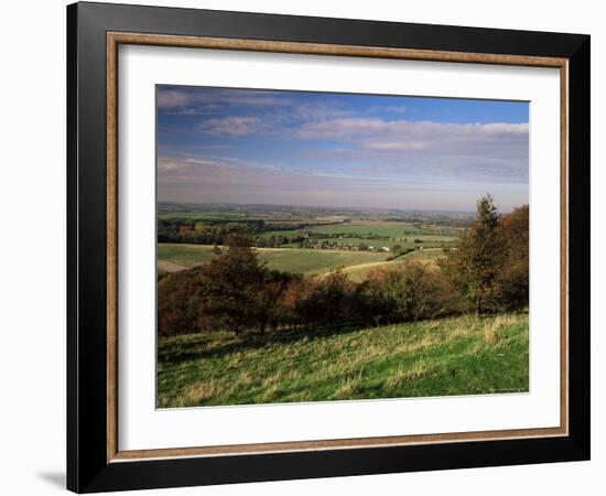 View from the Pegston Hills, of Hertfordshire and Bedfordshire, UK-David Hughes-Framed Photographic Print