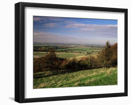 View from the Pegston Hills, of Hertfordshire and Bedfordshire, UK-David Hughes-Framed Photographic Print