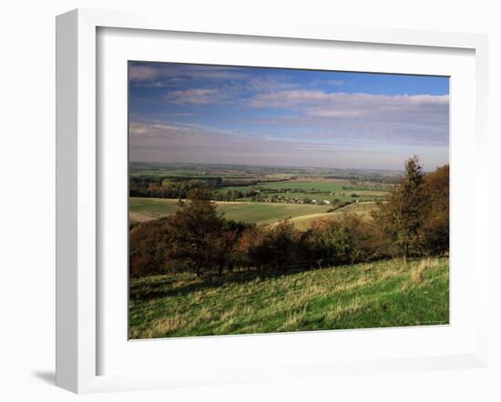 View from the Pegston Hills, of Hertfordshire and Bedfordshire, UK-David Hughes-Framed Photographic Print