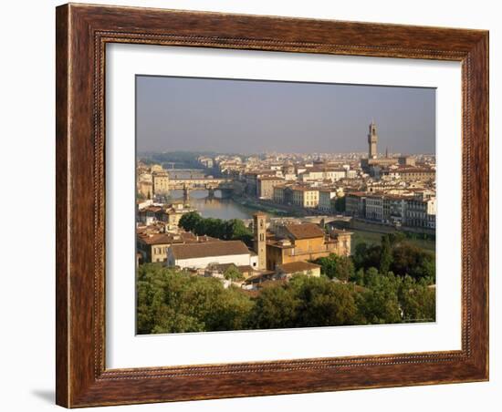 View from the Piazzale Michelangelo Over the City and River Arno in Florence, Tuscany, Italy-Gavin Hellier-Framed Photographic Print