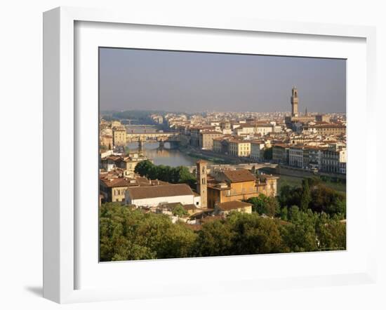 View from the Piazzale Michelangelo Over the City and River Arno in Florence, Tuscany, Italy-Gavin Hellier-Framed Photographic Print