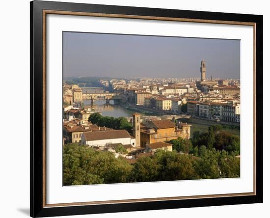 View from the Piazzale Michelangelo Over the City and River Arno in Florence, Tuscany, Italy-Gavin Hellier-Framed Photographic Print