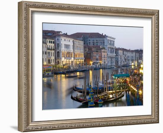 View from the Ponte Di Rialto Along the Grand Canal, San Polo District, Venice, Veneto, Italy-Ruth Tomlinson-Framed Photographic Print