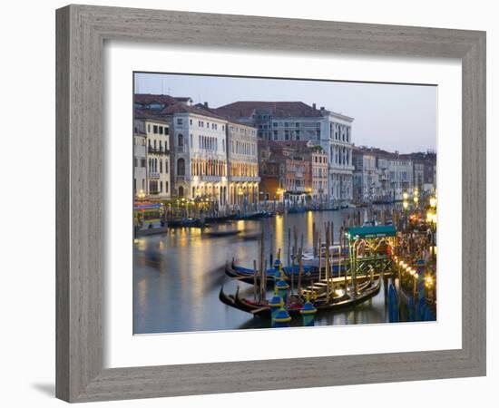 View from the Ponte Di Rialto Along the Grand Canal, San Polo District, Venice, Veneto, Italy-Ruth Tomlinson-Framed Photographic Print