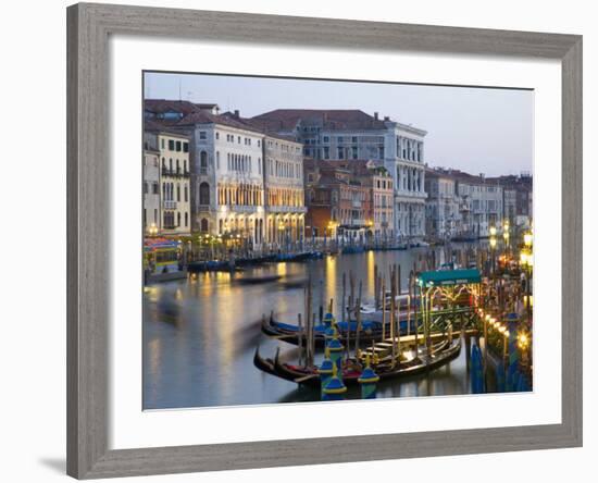 View from the Ponte Di Rialto Along the Grand Canal, San Polo District, Venice, Veneto, Italy-Ruth Tomlinson-Framed Photographic Print