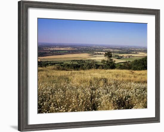 View from the Ridgeway of the Vale of Aylesbury, Buckinghamshire, England, United Kingdom-David Hughes-Framed Photographic Print