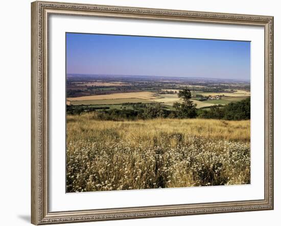 View from the Ridgeway of the Vale of Aylesbury, Buckinghamshire, England, United Kingdom-David Hughes-Framed Photographic Print