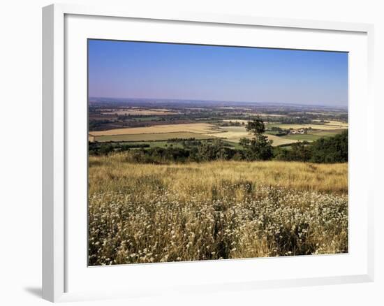 View from the Ridgeway of the Vale of Aylesbury, Buckinghamshire, England, United Kingdom-David Hughes-Framed Photographic Print