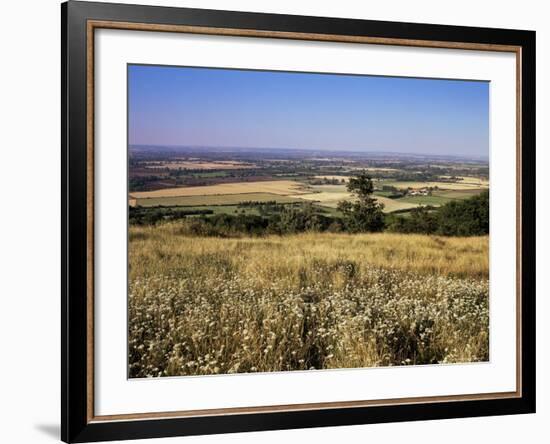 View from the Ridgeway of the Vale of Aylesbury, Buckinghamshire, England, United Kingdom-David Hughes-Framed Photographic Print