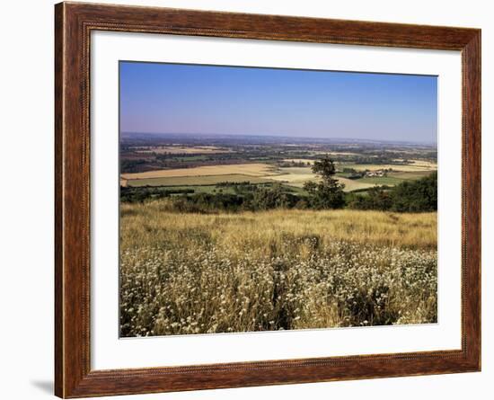 View from the Ridgeway of the Vale of Aylesbury, Buckinghamshire, England, United Kingdom-David Hughes-Framed Photographic Print