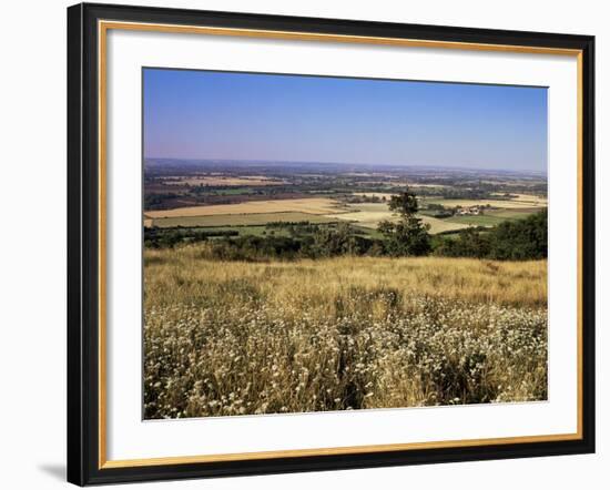 View from the Ridgeway of the Vale of Aylesbury, Buckinghamshire, England, United Kingdom-David Hughes-Framed Photographic Print