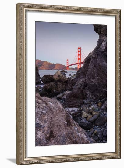 View From The Rocks , Golden Gate Bridge, San Francisco-Vincent James-Framed Photographic Print