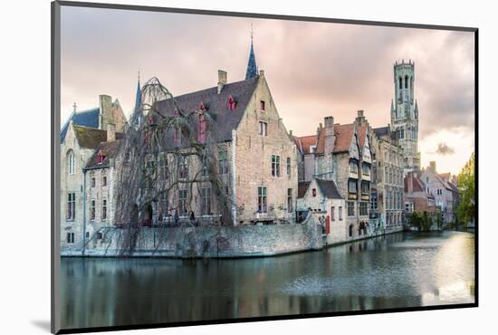 View from the Rozenhoedkaai, Bruges, Belgium, Europe.-Francesco Riccardo Iacomino-Mounted Photographic Print