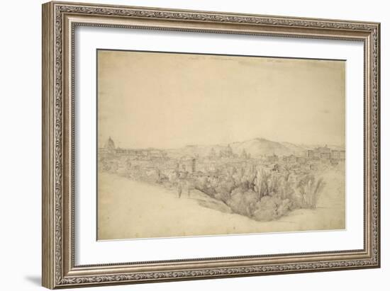 View from the Sabine Hills over Tivoli in Campania with the Gorge of the Anio on the Right-Joachim Faber-Framed Giclee Print