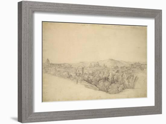 View from the Sabine Hills over Tivoli in Campania with the Gorge of the Anio on the Right-Joachim Faber-Framed Giclee Print