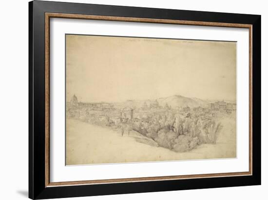 View from the Sabine Hills over Tivoli in Campania with the Gorge of the Anio on the Right-Joachim Faber-Framed Giclee Print