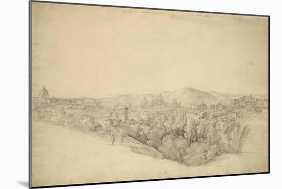 View from the Sabine Hills over Tivoli in Campania with the Gorge of the Anio on the Right-Joachim Faber-Mounted Giclee Print