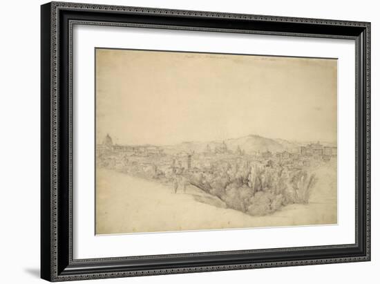 View from the Sabine Hills over Tivoli in Campania with the Gorge of the Anio on the Right-Joachim Faber-Framed Giclee Print