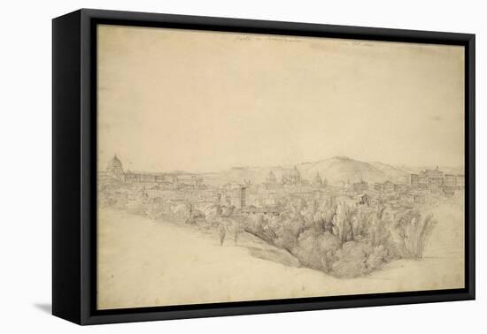 View from the Sabine Hills over Tivoli in Campania with the Gorge of the Anio on the Right-Joachim Faber-Framed Premier Image Canvas