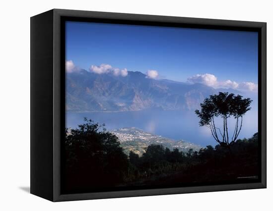 View from the San Pedro Volcano of San Pedro and Lago Atitlan (Lake Atitlan), Guatemala-Aaron McCoy-Framed Premier Image Canvas