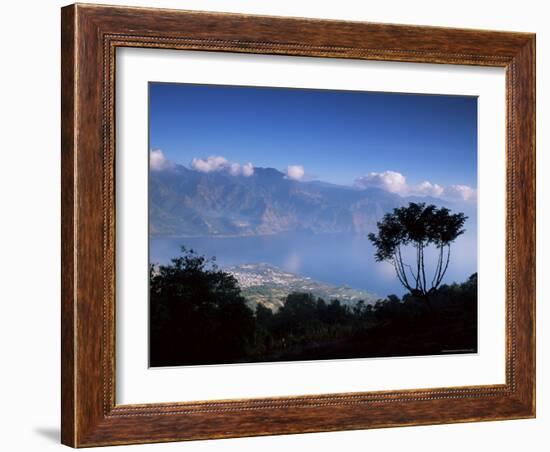 View from the San Pedro Volcano of San Pedro and Lago Atitlan (Lake Atitlan), Guatemala-Aaron McCoy-Framed Photographic Print