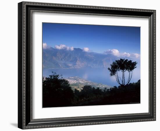 View from the San Pedro Volcano of San Pedro and Lago Atitlan (Lake Atitlan), Guatemala-Aaron McCoy-Framed Photographic Print