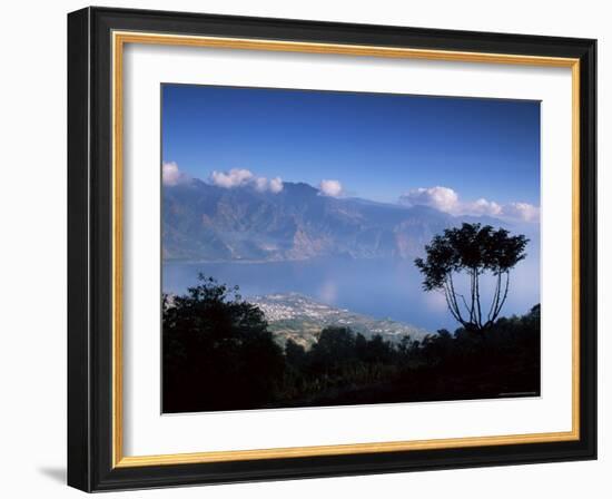 View from the San Pedro Volcano of San Pedro and Lago Atitlan (Lake Atitlan), Guatemala-Aaron McCoy-Framed Photographic Print