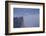 view from the Schrammsteinaussicht, Elbe Sandstone Mountains, fog, summit, Falkenstein, Rathmannsdo-Uwe Steffens-Framed Photographic Print