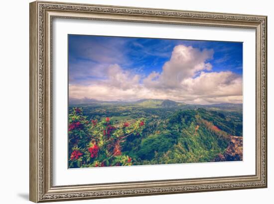 View from the Sleeping Giant, Kauai Hawaii-Vincent James-Framed Photographic Print