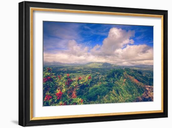 View from the Sleeping Giant, Kauai Hawaii-Vincent James-Framed Photographic Print