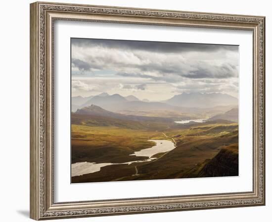 View from The Storr towards the Loch Leathan, Isle of Skye, Inner Hebrides, Scotland, United Kingdo-Karol Kozlowski-Framed Photographic Print