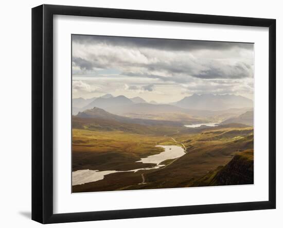 View from The Storr towards the Loch Leathan, Isle of Skye, Inner Hebrides, Scotland, United Kingdo-Karol Kozlowski-Framed Photographic Print